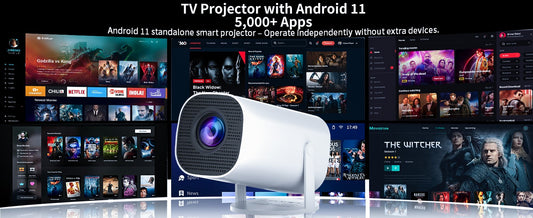 Mini Smart WiFi Projector-HD Video, Bluetooth & Wireless Screen Mirroring