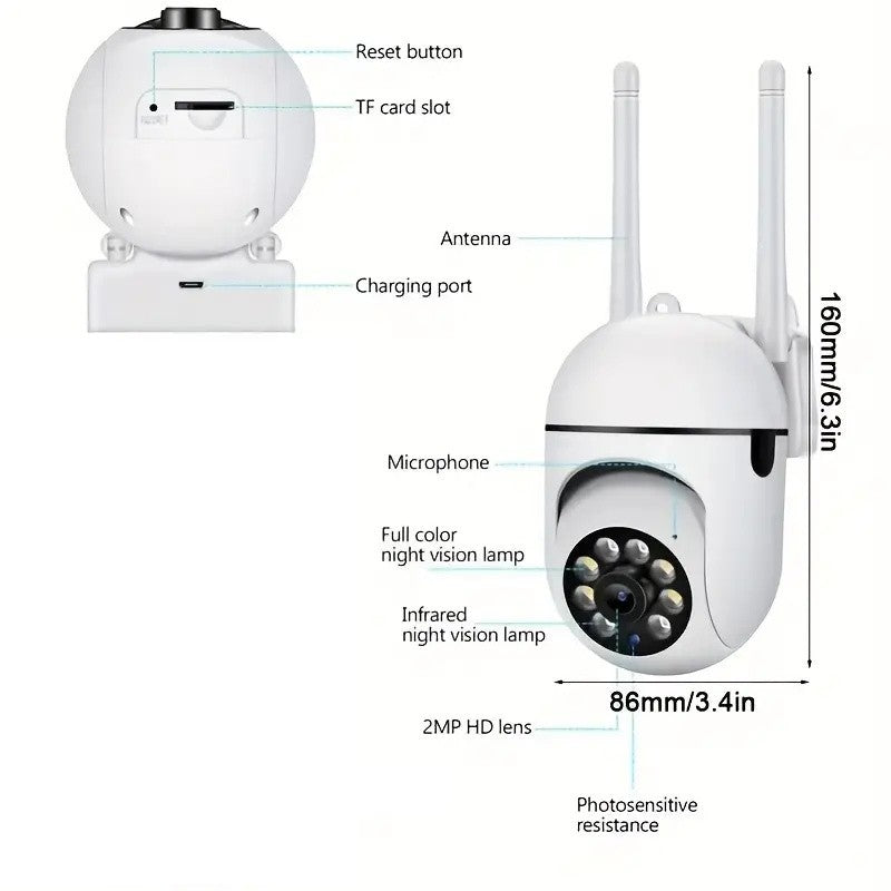 A7 Smart WiFi Security Camera 360° Full HD