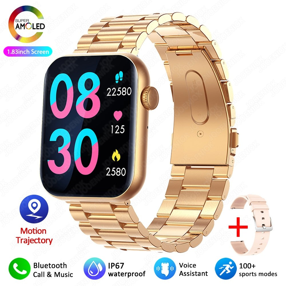 Smartwatch Feminino Bluetooth com chamadas, tela touch, Monitor Cardiaco e aprova d`Água