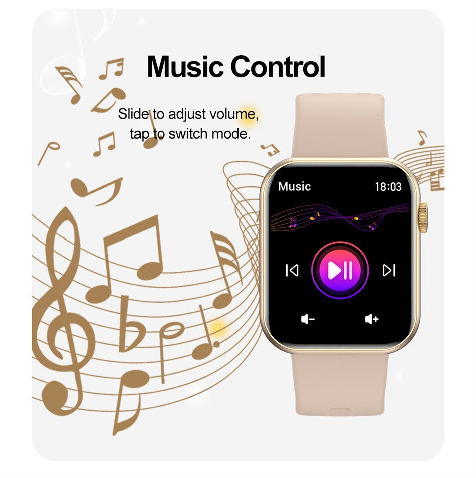 Smartwatch Feminino Bluetooth com chamadas, tela touch, Monitor Cardiaco e aprova d`Água