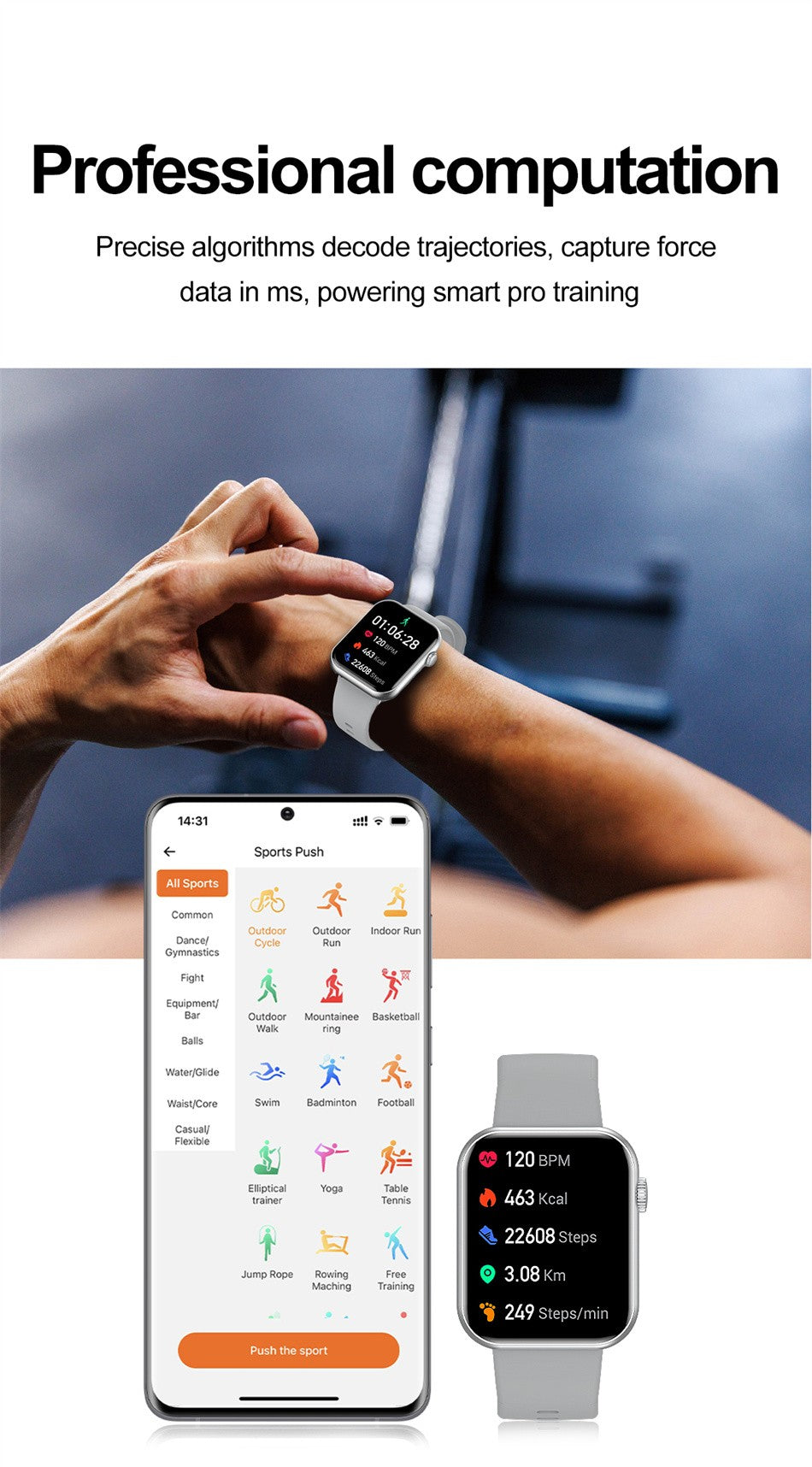Smartwatch Feminino Bluetooth com chamadas, tela touch, Monitor Cardiaco e aprova d`Água