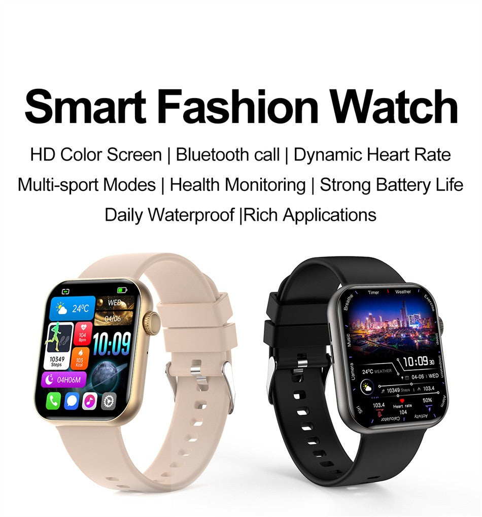 Smartwatch Feminino Bluetooth com chamadas, tela touch, Monitor Cardiaco e aprova d`Água