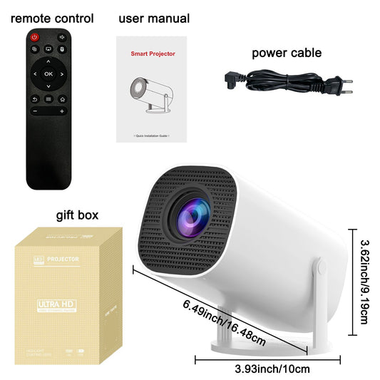Mini Smart WiFi Projector-HD Video, Bluetooth & Wireless Screen Mirroring