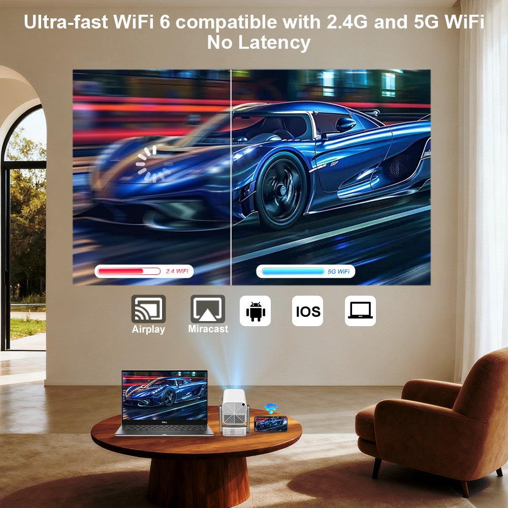 Projetor Full HD ThundeaL TD80 Pro 1080P Wi-Fi Suporte 4K