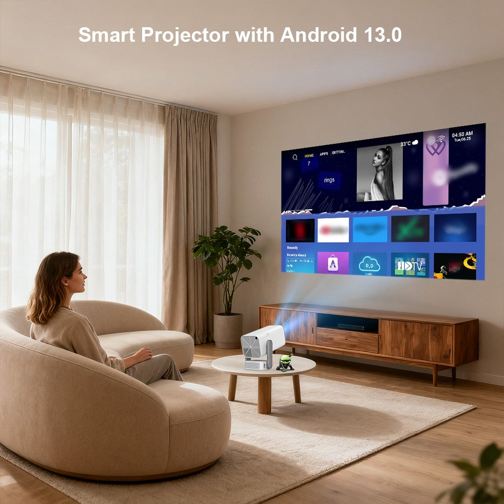 Projetor Full HD ThundeaL TD80 Pro 1080P Wi-Fi Suporte 4K