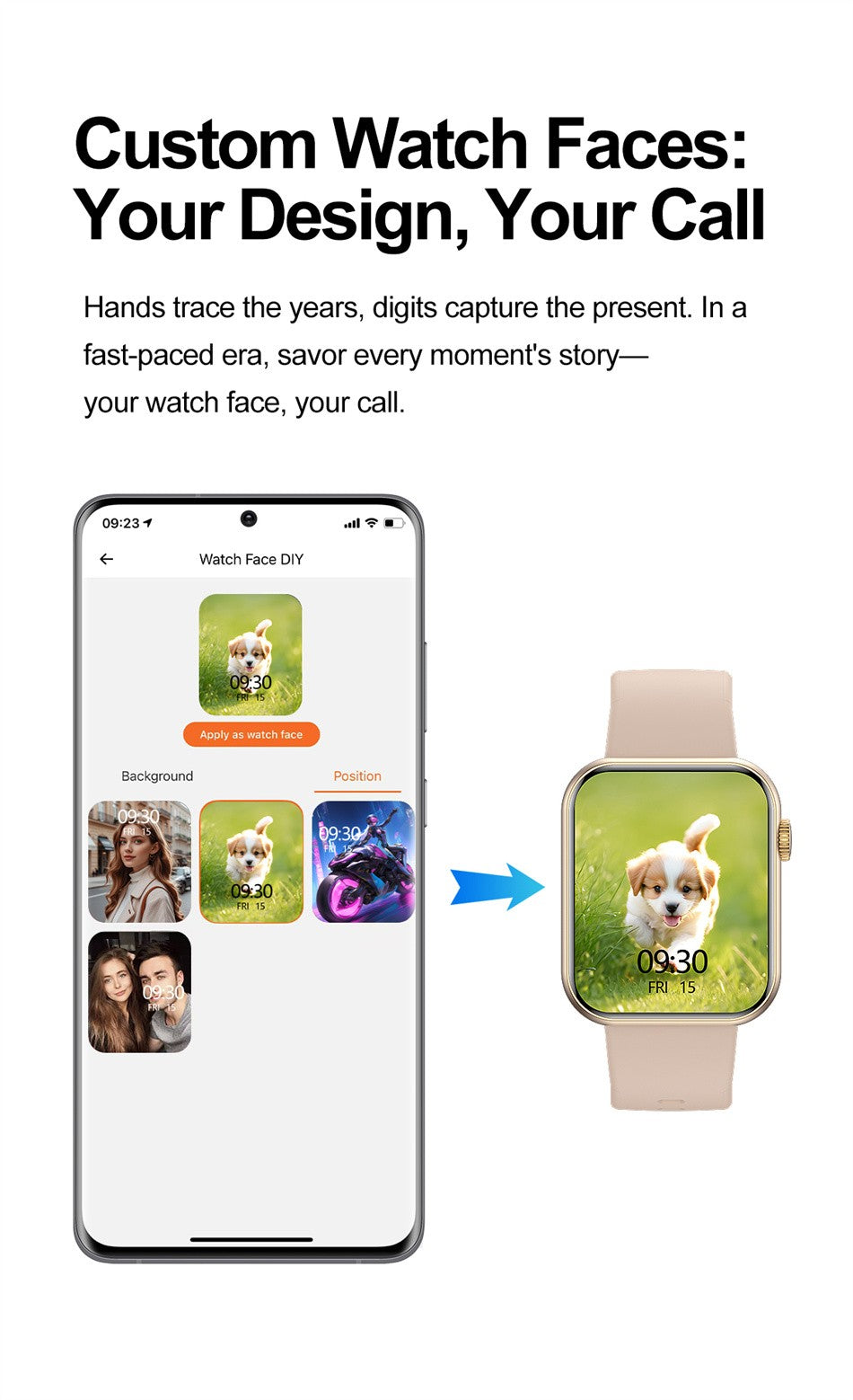 Smartwatch Feminino Bluetooth com chamadas, tela touch, Monitor Cardiaco e aprova d`Água